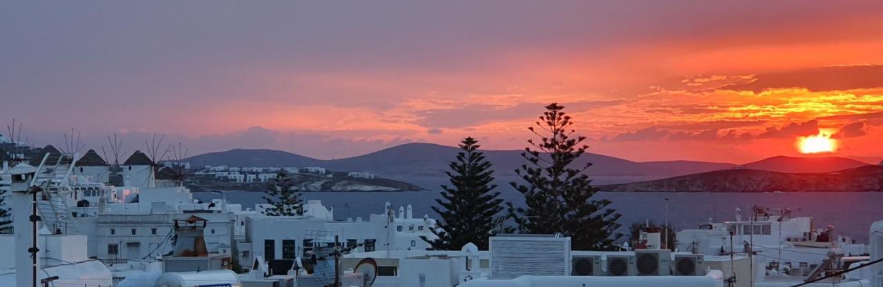 Floral Villa With Marvelous View To Mykonos Town Exterior foto