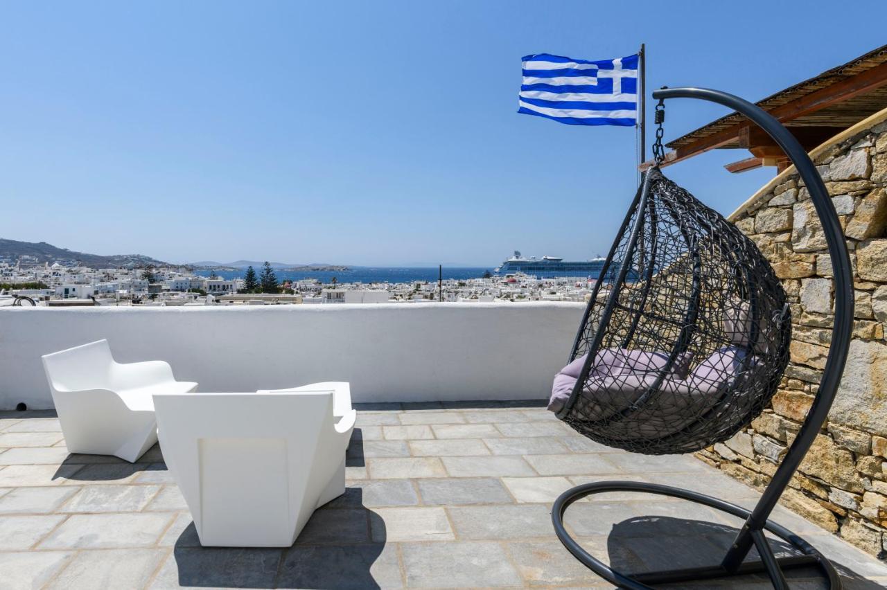 Floral Villa With Marvelous View To Mykonos Town Exterior foto